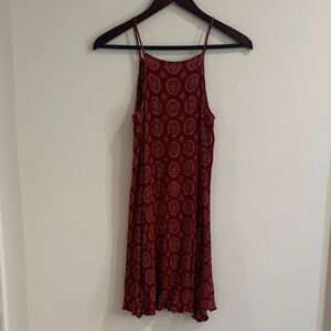 Brandy Melville Red Patterned Women's Dress
